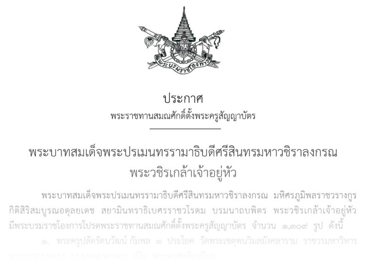 ตั้งพระครูสัญญาบัตร ปี พ.ศ. 2566